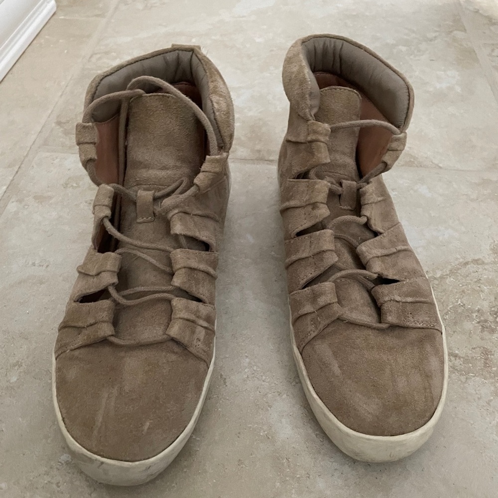 Tan Suede Joie Sneakers